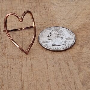 Open Heart Copper-Tone Ring for Women